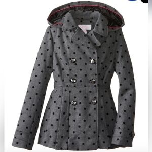 Girls M/10-12 Jessica Simpson Polka Dot PeaCoat
